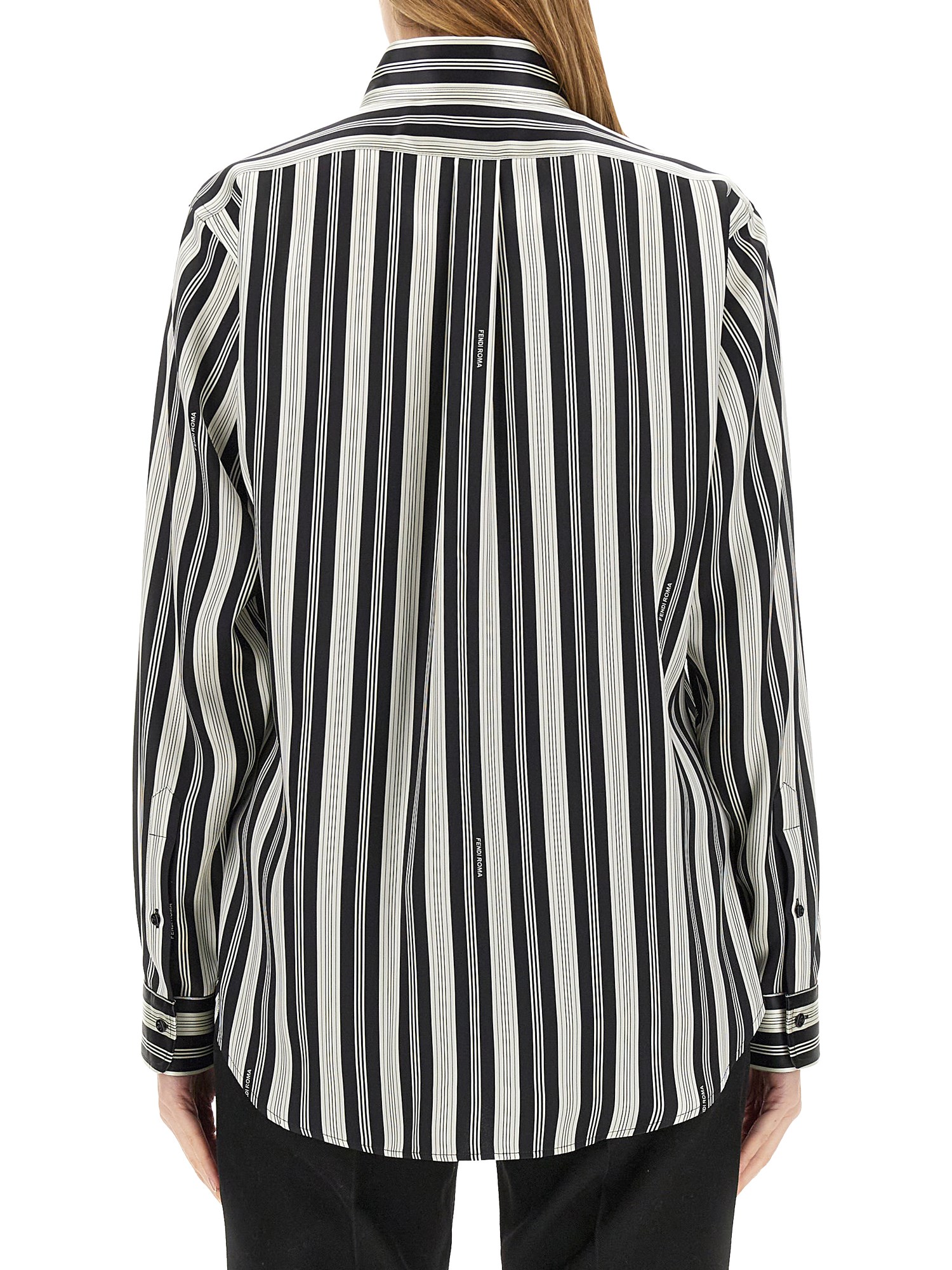 FENDI    STRIPED SILK SHIRT