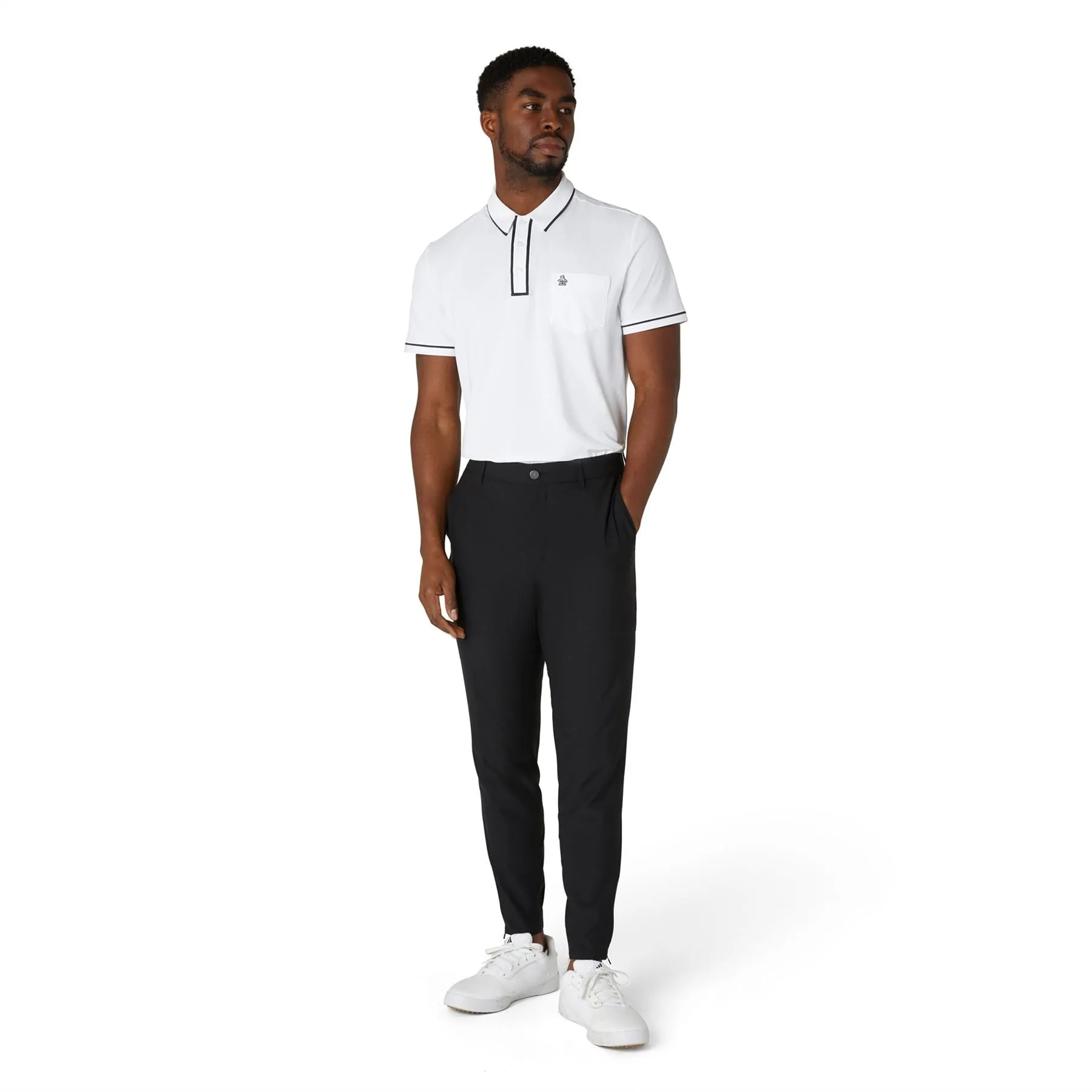 Flat Front Technical Jogger Trousers Caviar Black - SS24