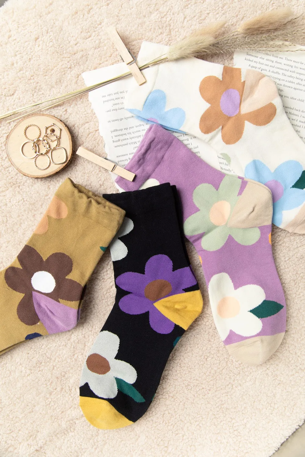 Flower Print Socks