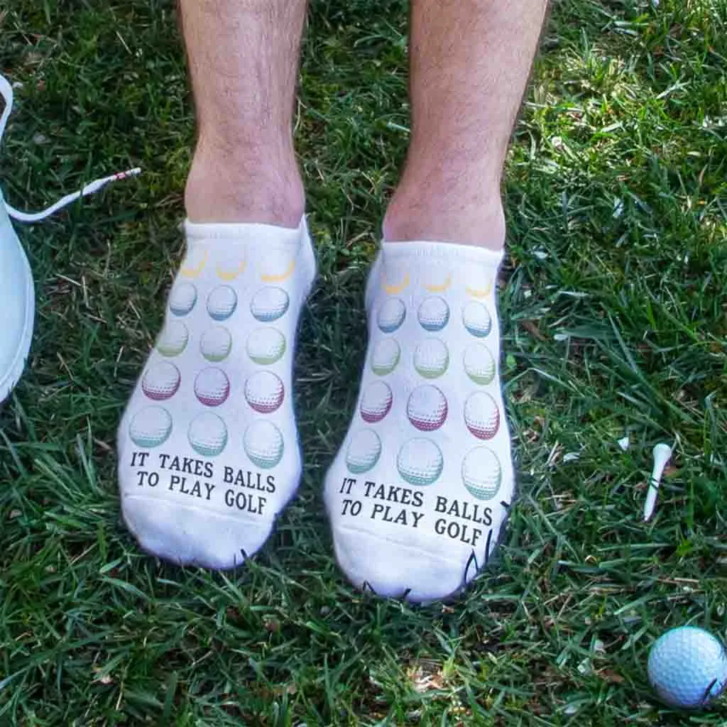 Funny Golf Socks for Him or Her, It Takes Balls to Play Golf