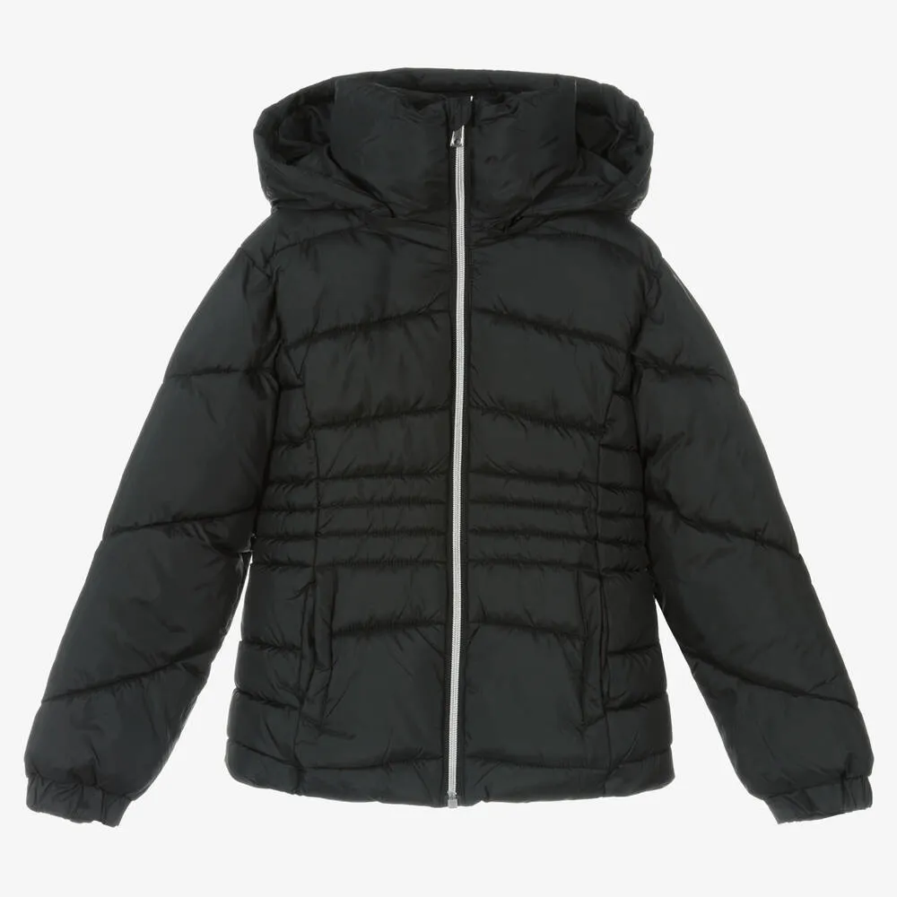 Girls Black Puffer Jacket