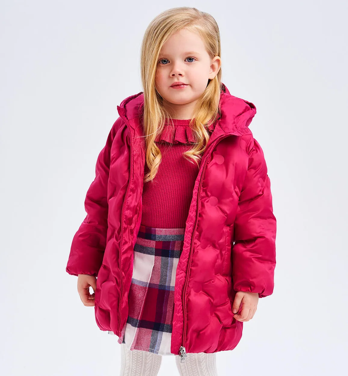 Girl's long down jacket