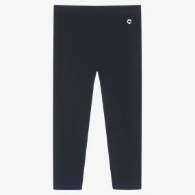 Girls Navy Blue Cotton Leggings