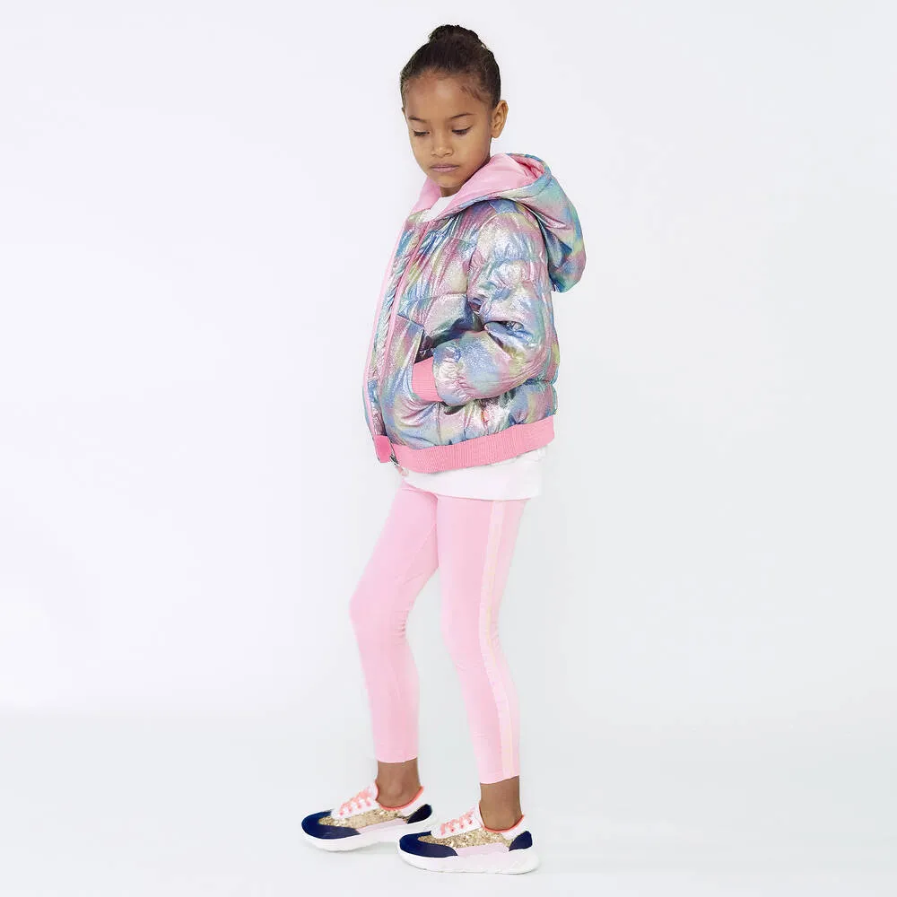 Girls Rainbow Puffer Jacket