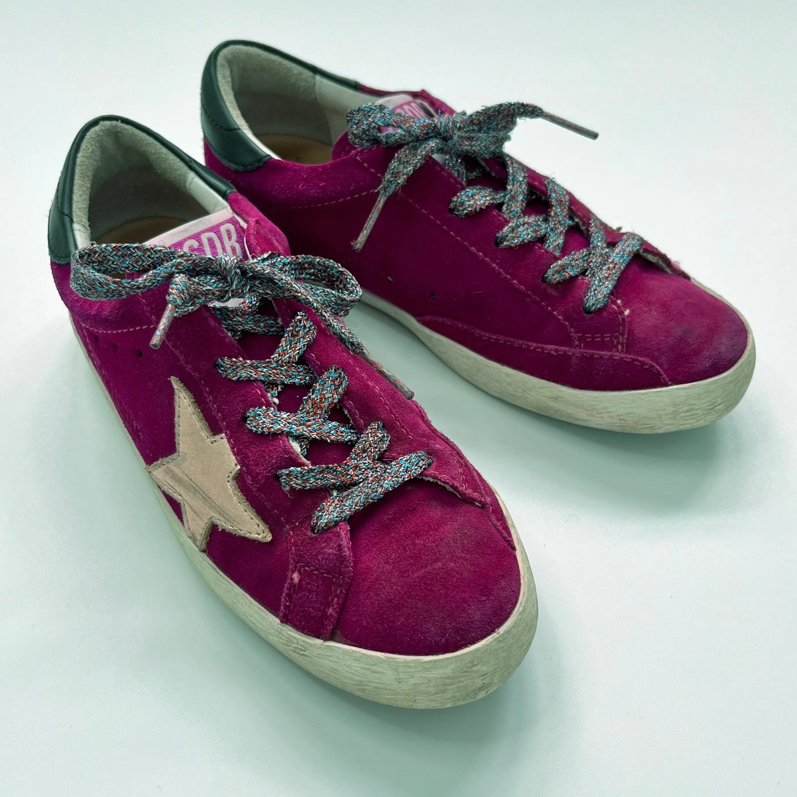 Golden Goose Purple Suede Sneakers: Size EU 33