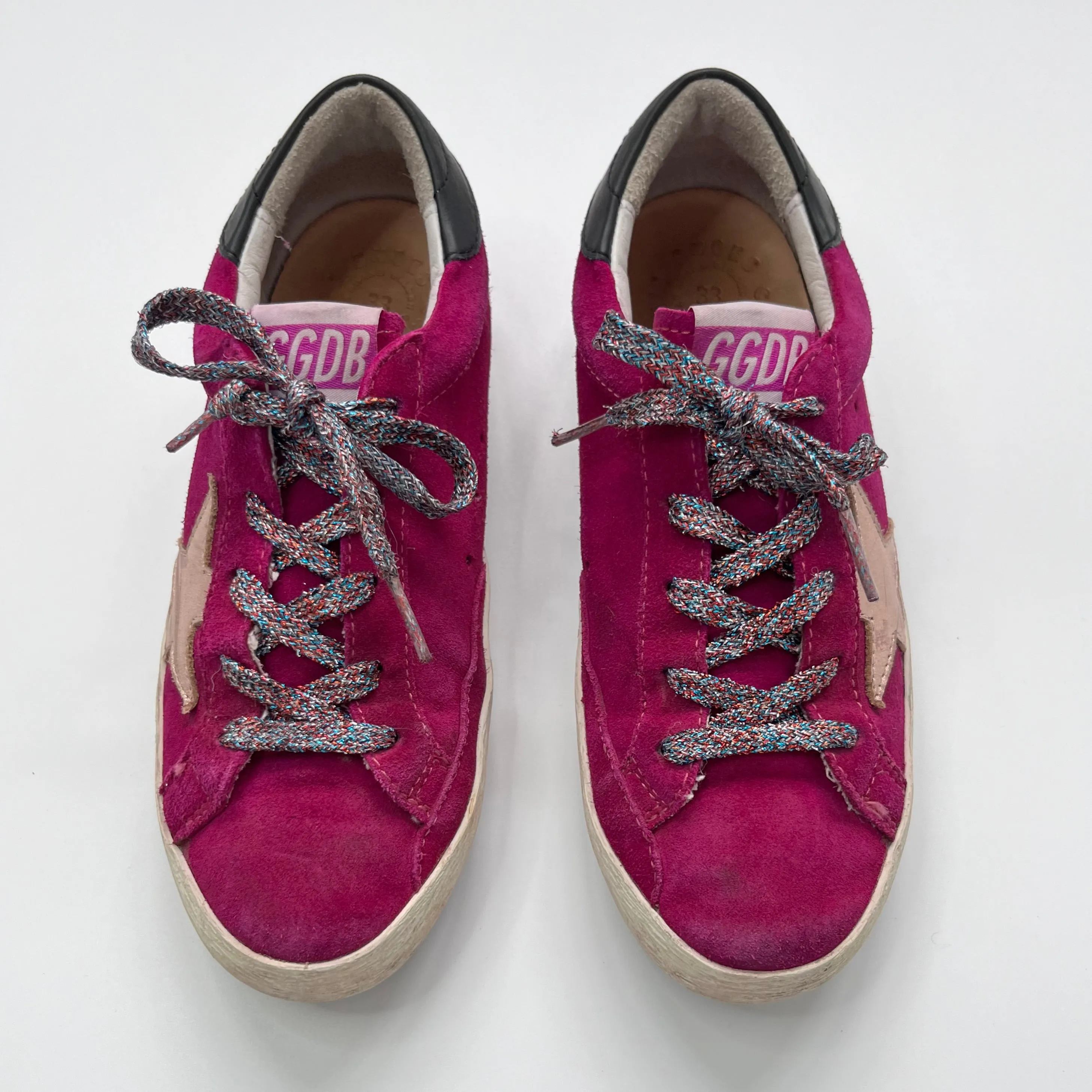 Golden Goose Purple Suede Sneakers: Size EU 33