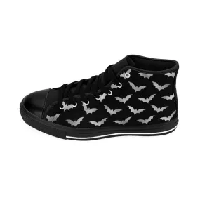 Gothic Women High Top Sneakers Bats Halloween Witchcraft Satanic Wicca Vampire Alternative High Top Shoes – 90Sfootwear