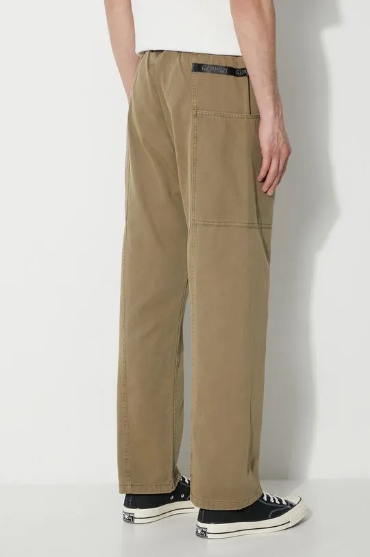 Gramicci cotton trousers green color