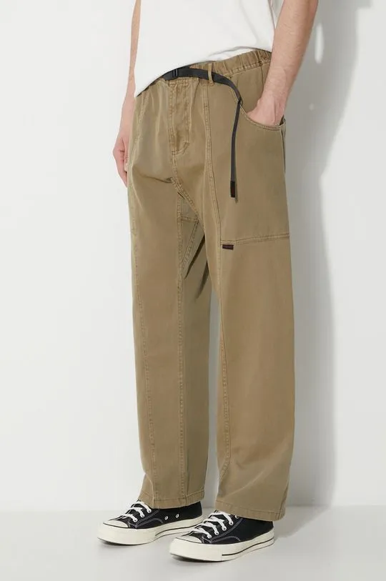 Gramicci cotton trousers green color