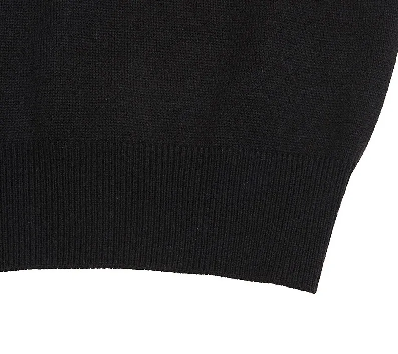 GRAVER  |[GRAVER]★BASEBALL BLACK LOGO EMBROIDERY KNIT VEST