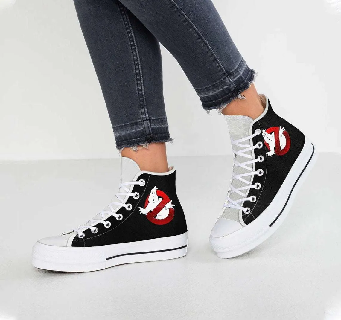 Halloween Ghost Buster Movie Men Women Printed Casual Canvas High Top Shoes – 90Sfootwear