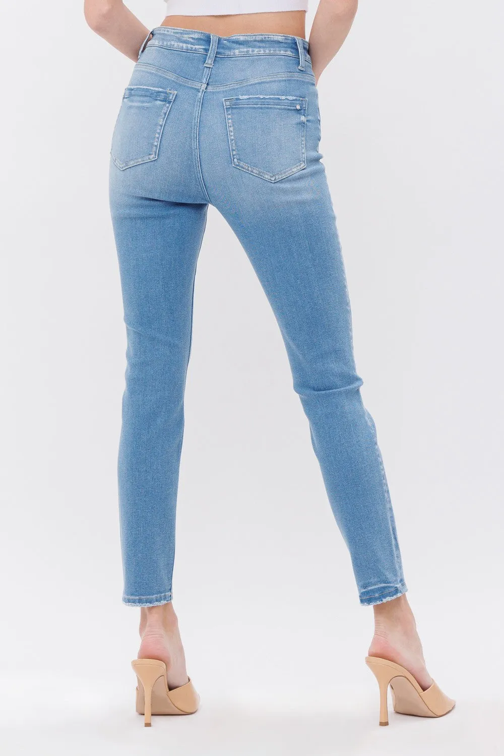 High Rise Ankle Skinny Jeans