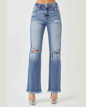 High Rise Straight Jeans