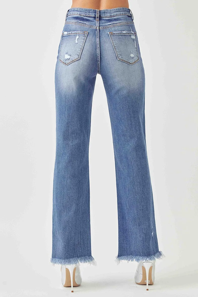 High Rise Straight Jeans