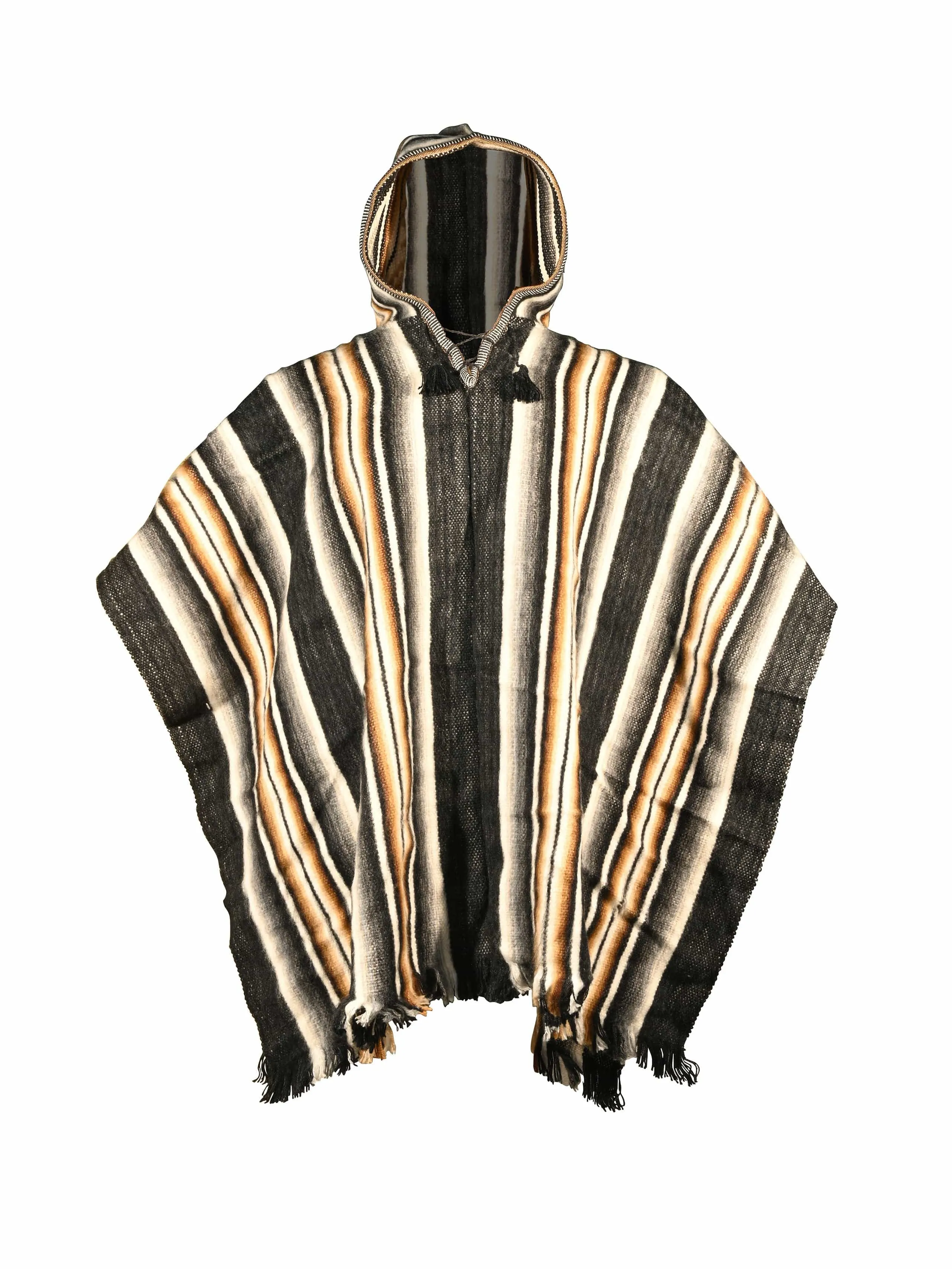 Hooded Artisan Peruvian Poncho - Puno