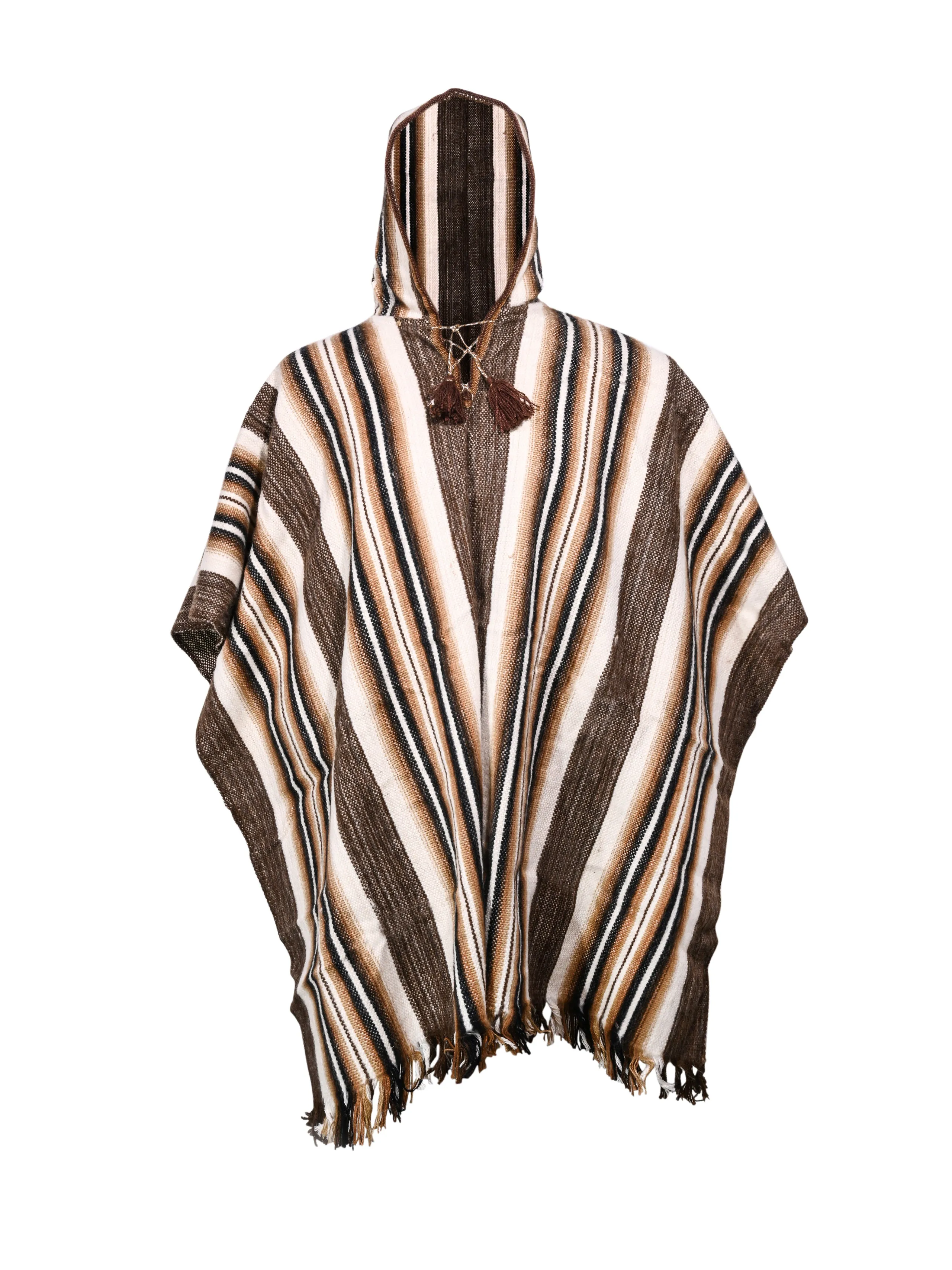 Hooded Artisan Peruvian Poncho - Puno