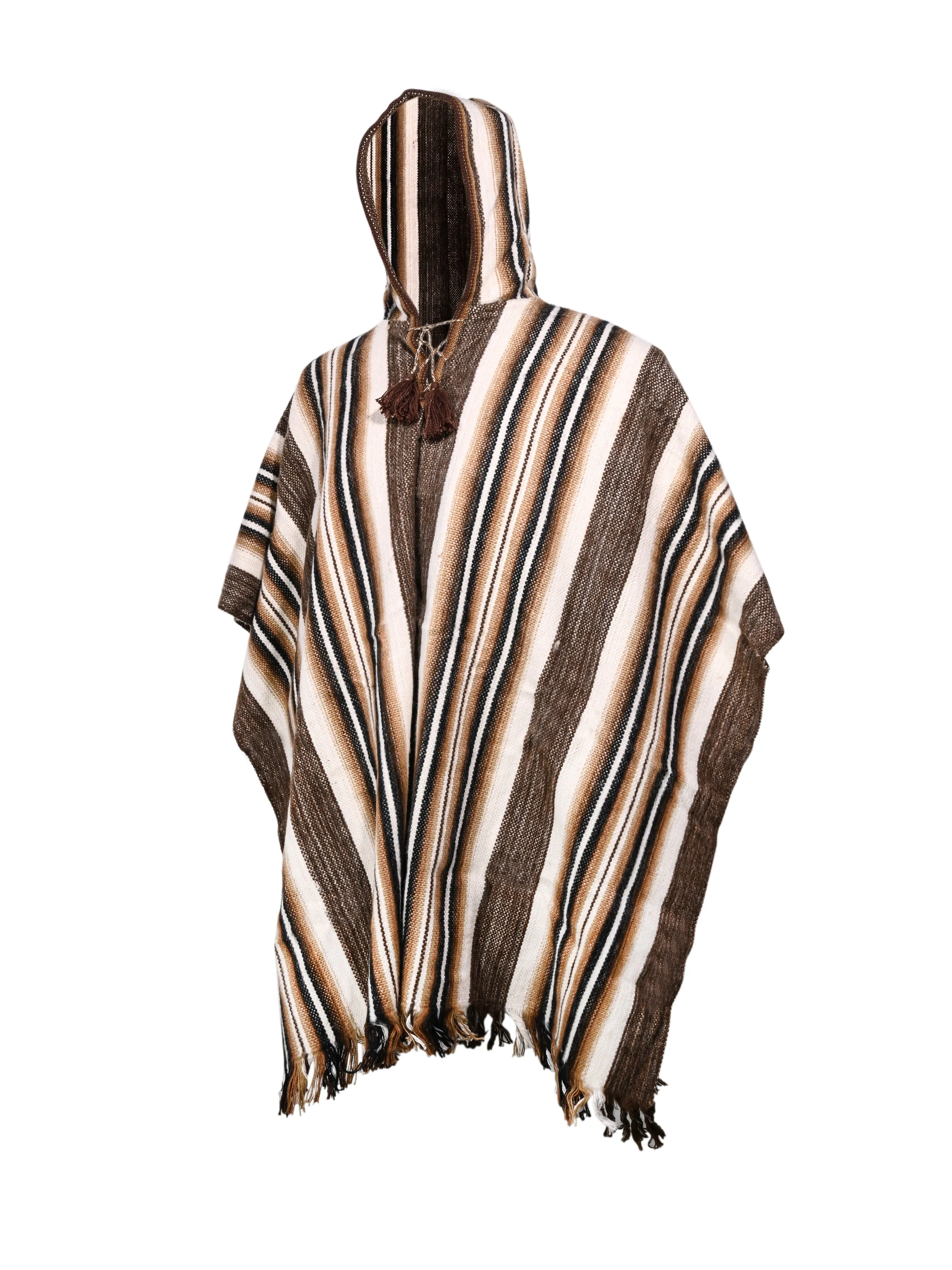 Hooded Artisan Peruvian Poncho - Puno