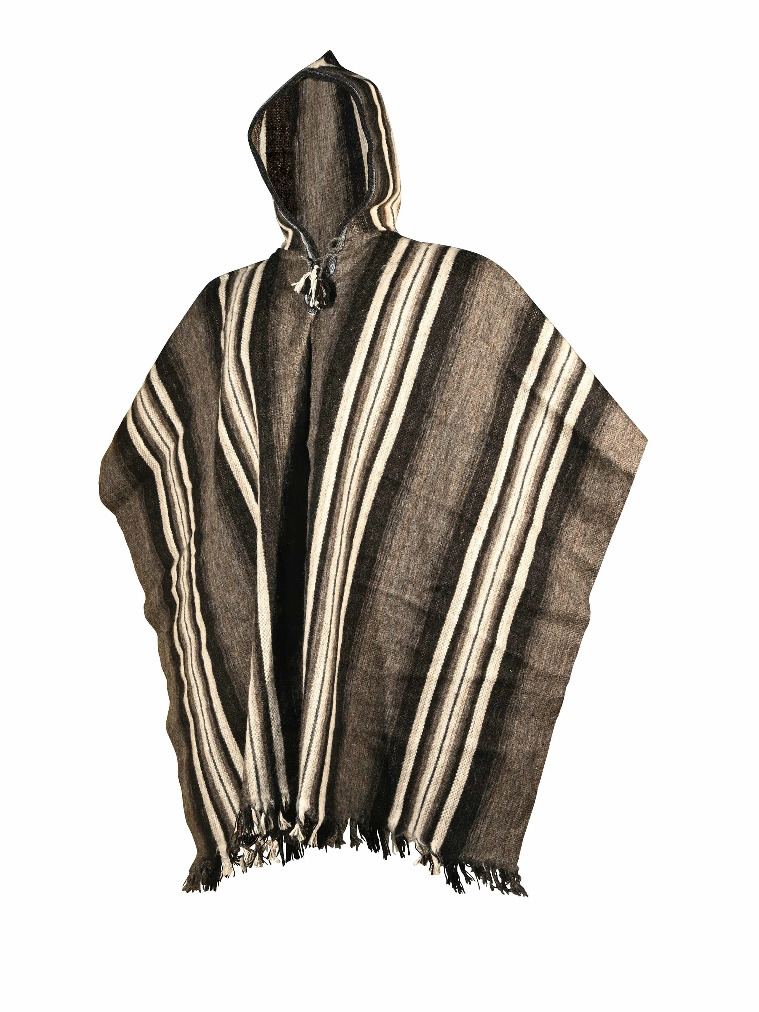 Hooded Artisan Peruvian Poncho - Puno