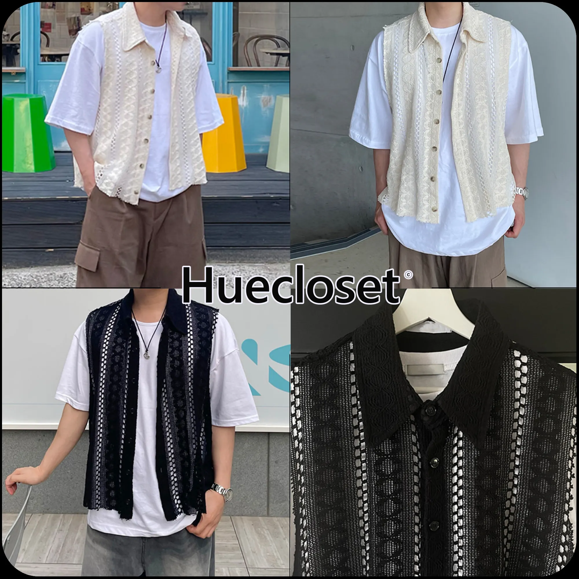 HUE  |[Huecloset]★Lace Crop Vest (2 color)