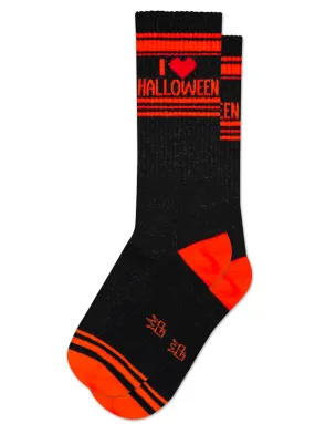 I  HALLOWEEN Ribbed Gym Socks