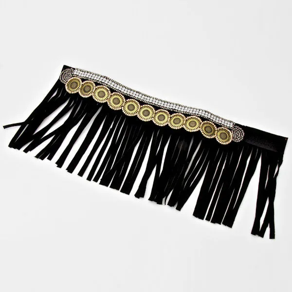 iLLASPARKZ 1-Pair Suede Fringe Anklet