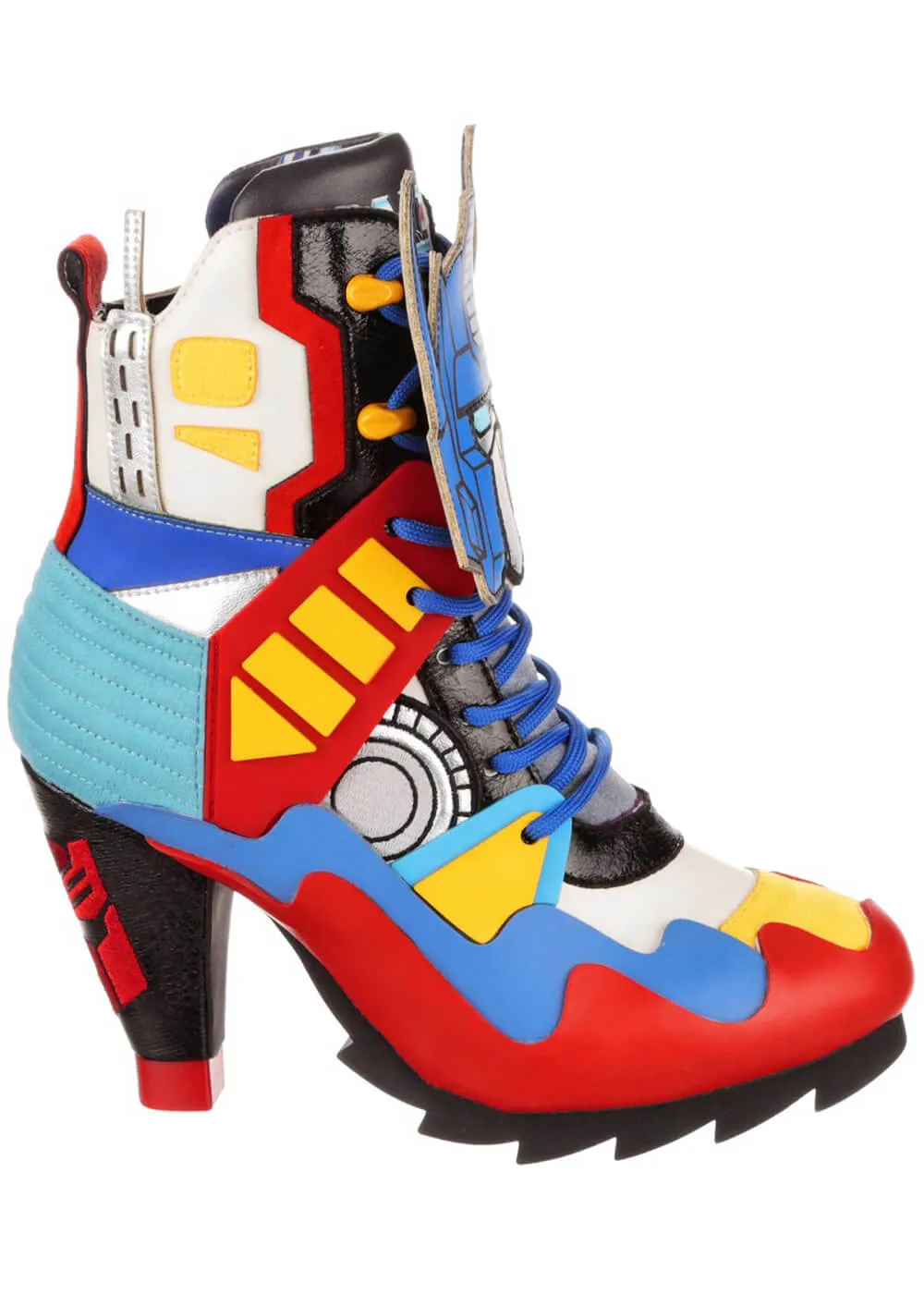 Irregular Choice x Transformers Roll Out! Boots Blue Red