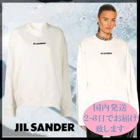 Jil Sander  |Crew Neck Long Sleeves Plain Cotton Medium Logo