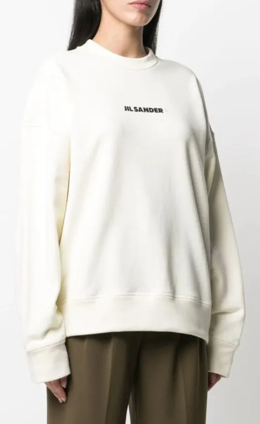 Jil Sander  |Crew Neck Long Sleeves Plain Cotton Medium Logo