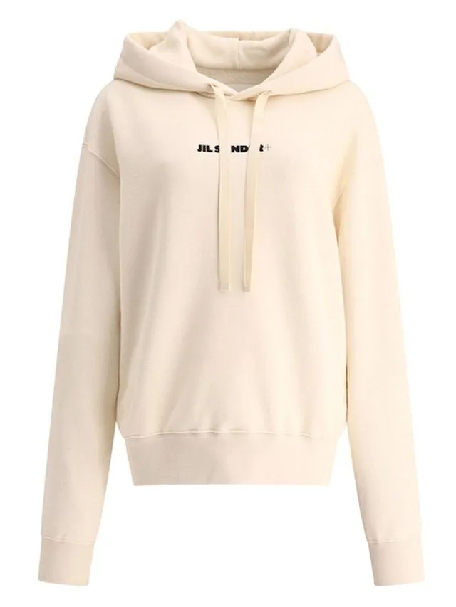 Jil Sander  |Street Style Long Sleeves Cotton Logo Hoodies & Sweatshirts