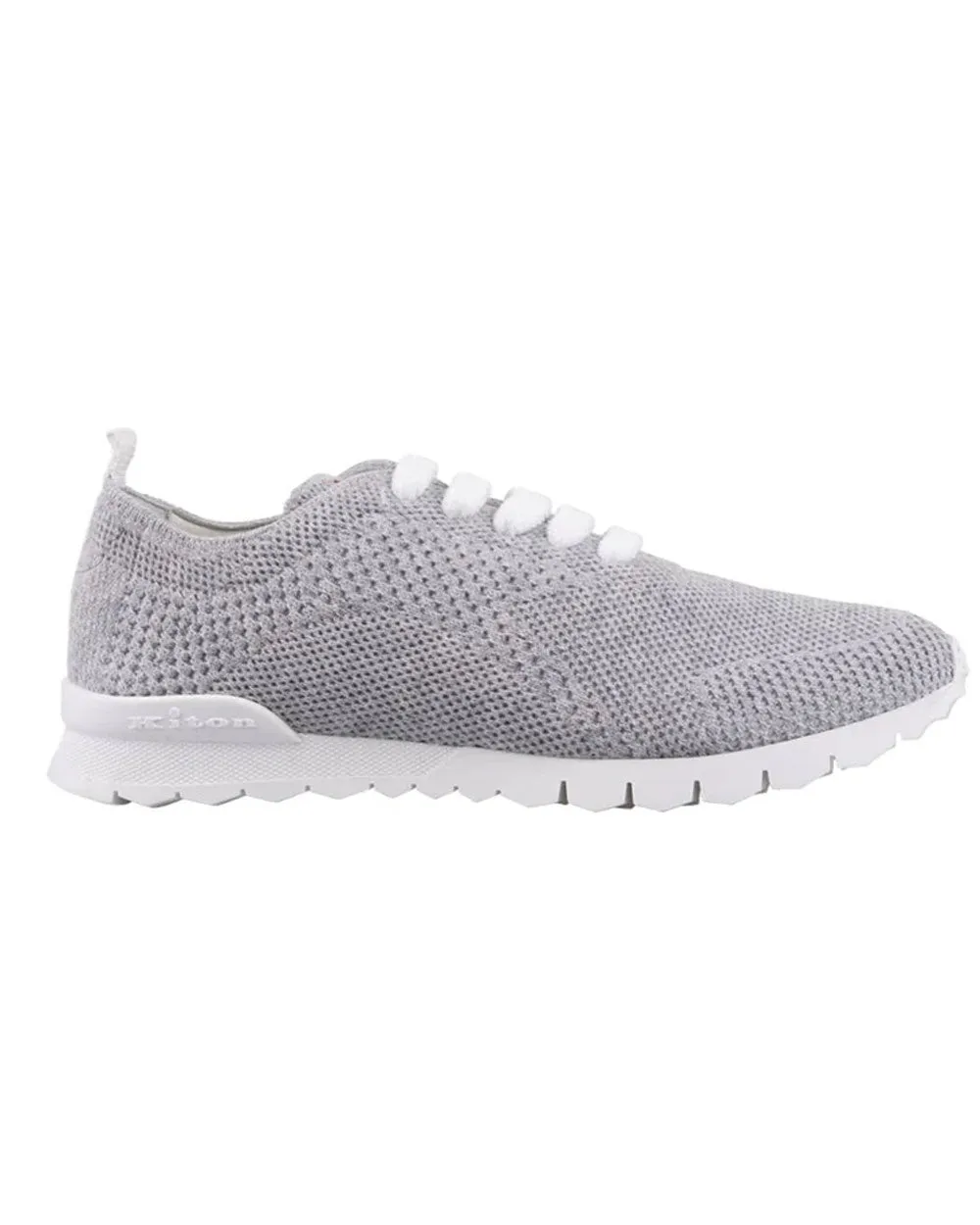 Knit Low Top Sneaker in Light Grey