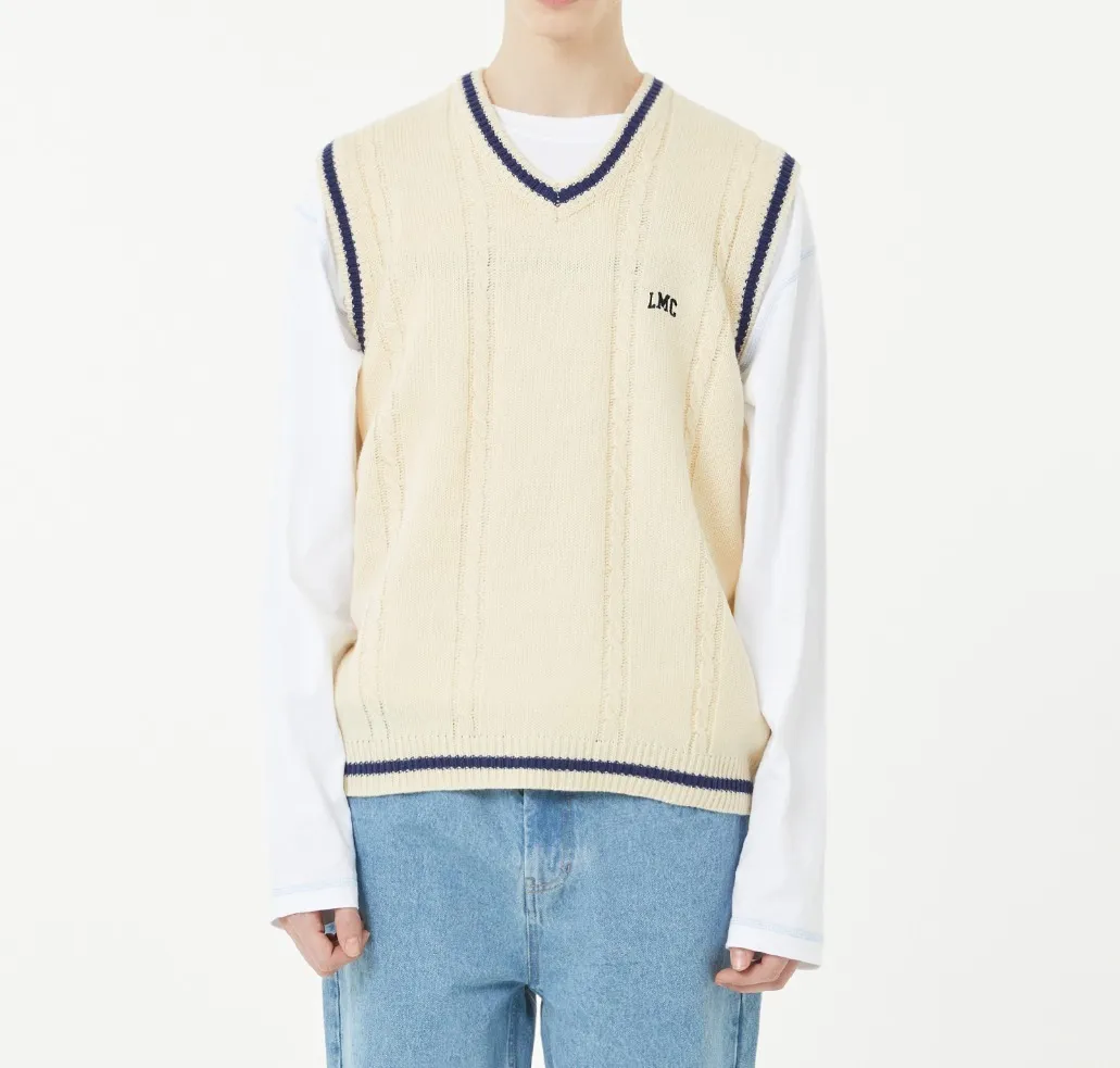 LMC  |[ LMC ]★CABLE ARCH KNIT VEST