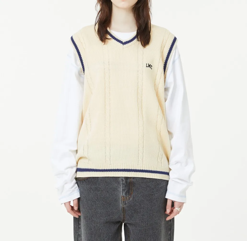 LMC  |[ LMC ]★CABLE ARCH KNIT VEST