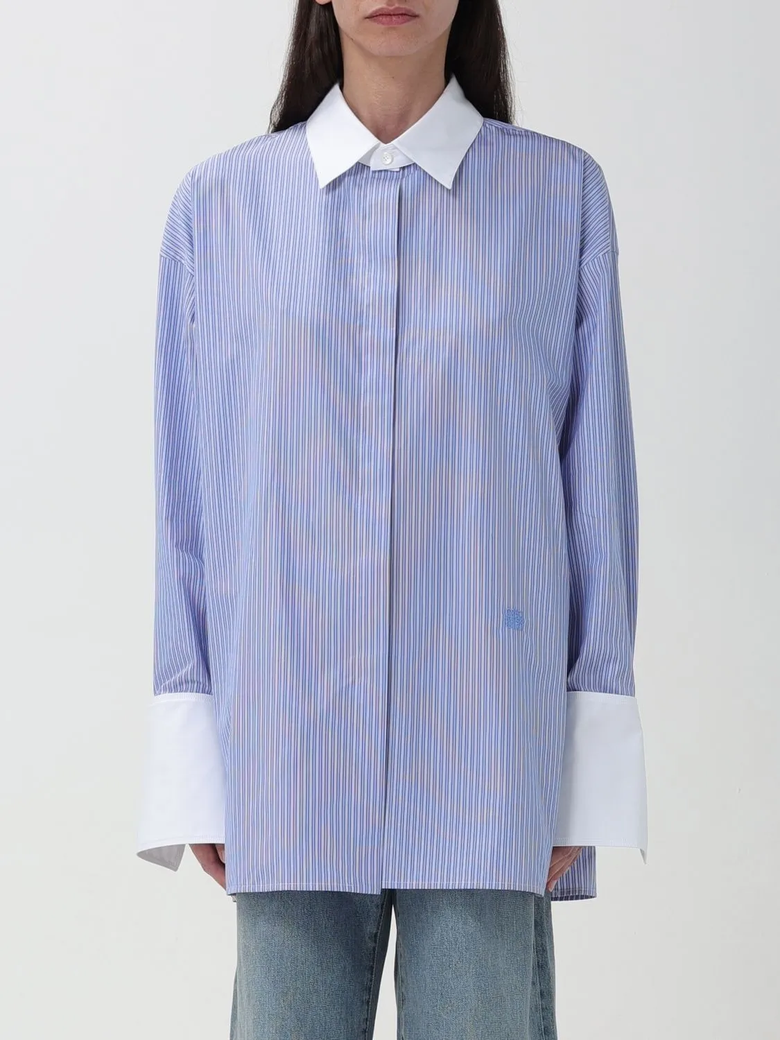 LOEWE  |Stripe deconstructed shirt in cotton