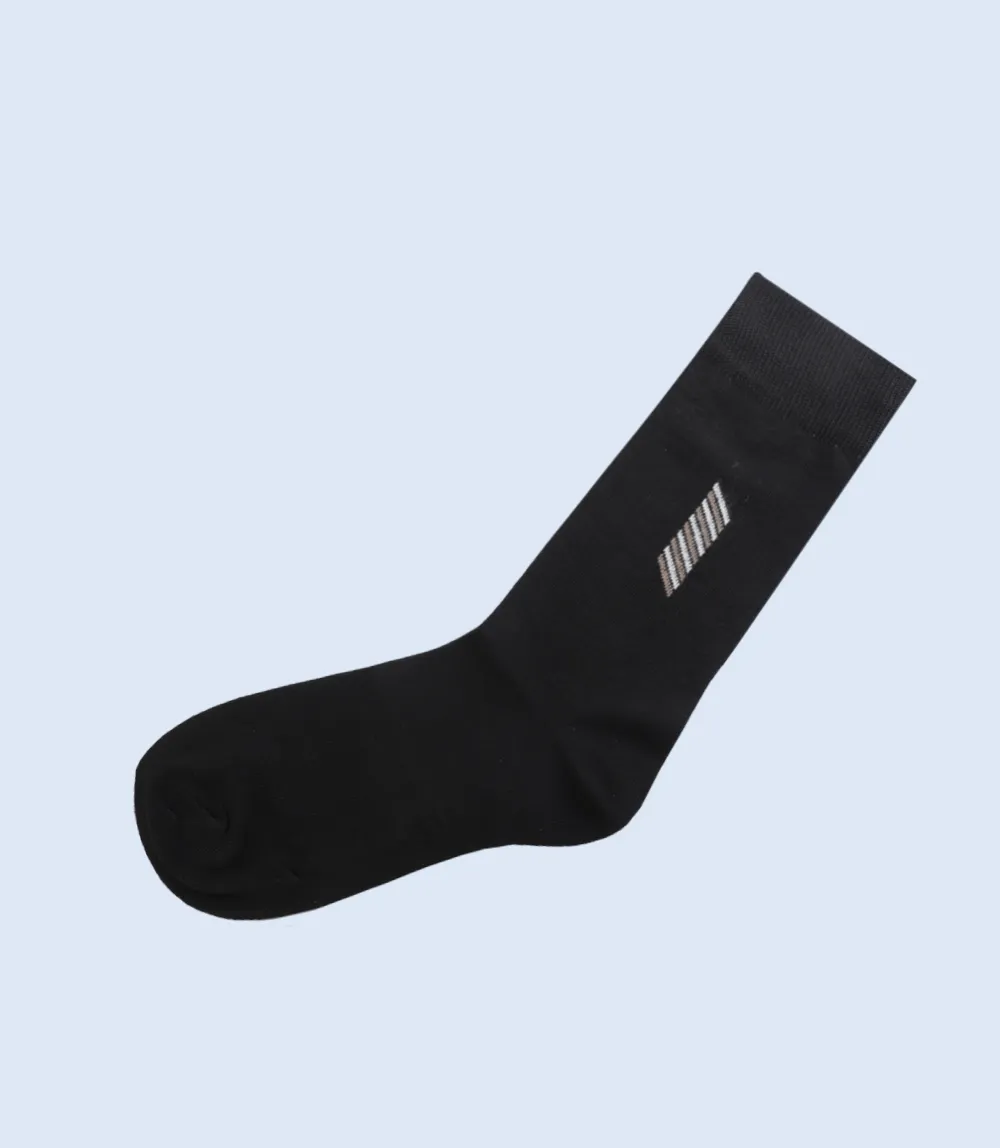 MA1699-BLACK-Mid-calf Socks For Men