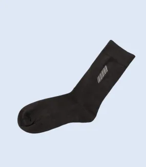 MA1699-CHOCO-BLACK-Mid-calf Socks For Men