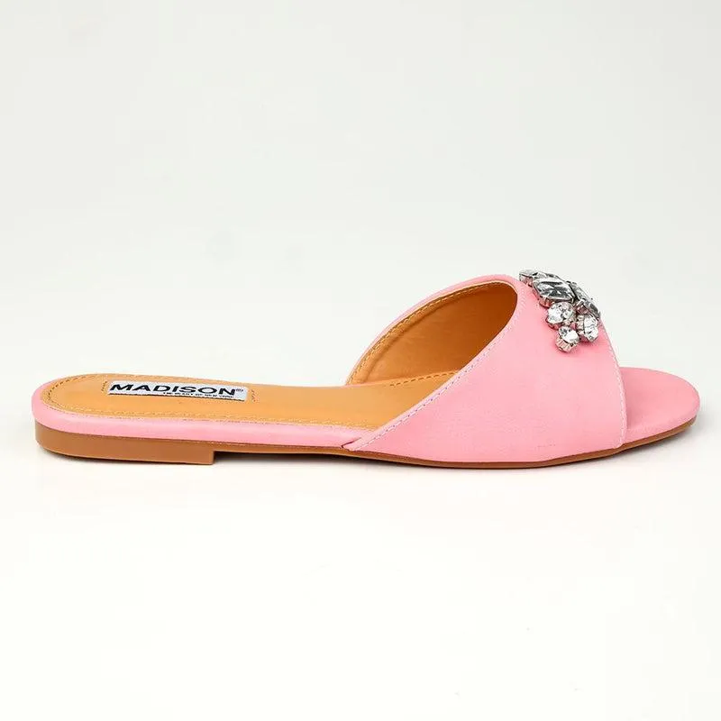 Madison Gail Vinyl Flat Slip On - Pink