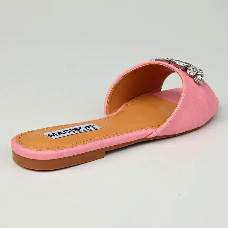 Madison Gail Vinyl Flat Slip On - Pink