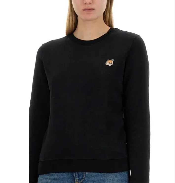 MAISON KITSUNE  |Unisex Street Style Long Sleeves Plain Cotton Logo