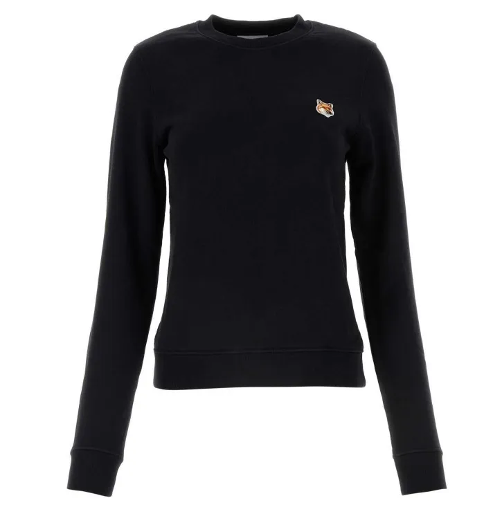 MAISON KITSUNE  |Unisex Street Style Long Sleeves Plain Cotton Logo