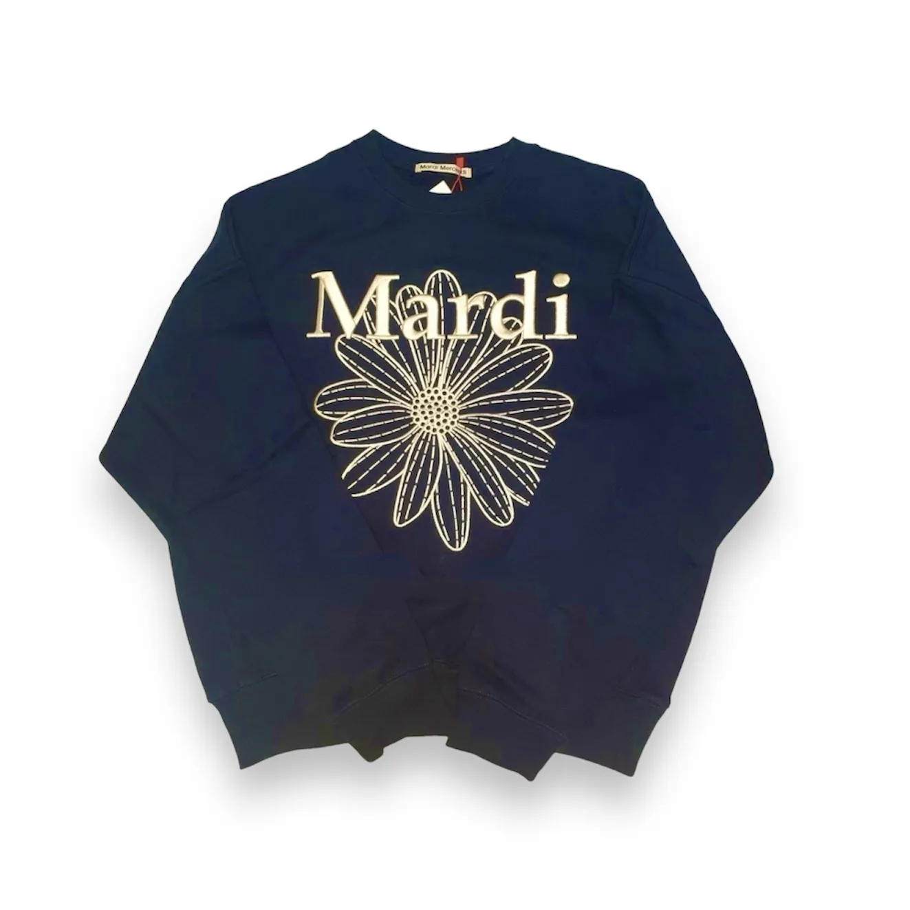 Mardi Mercredi  |Crew Neck Flower Patterns Unisex Long Sleeves Cotton