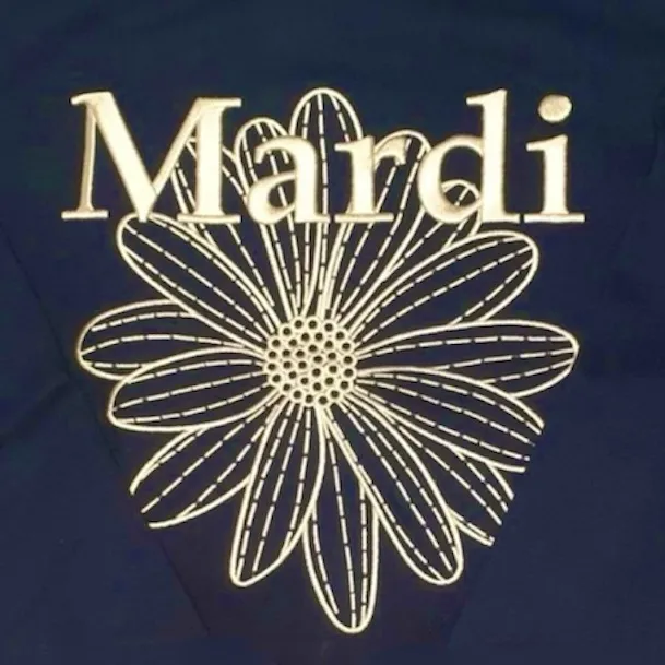 Mardi Mercredi  |Crew Neck Flower Patterns Unisex Long Sleeves Cotton