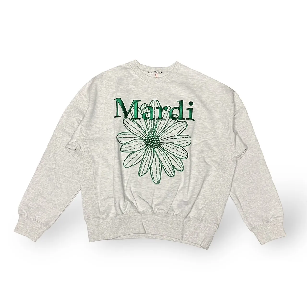 Mardi Mercredi  |Crew Neck Flower Patterns Unisex Long Sleeves Cotton