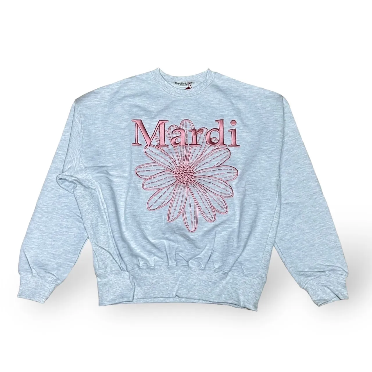 Mardi Mercredi  |Crew Neck Flower Patterns Unisex Long Sleeves Cotton