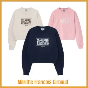 Marithe + Francois Girbaud  |Street Style Plain Cotton Logo Hoodies & Sweatshirts