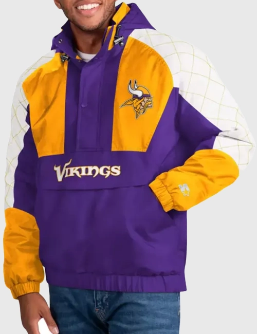 Minnesota Vikings Pullover Starter Jacket - William Jacket