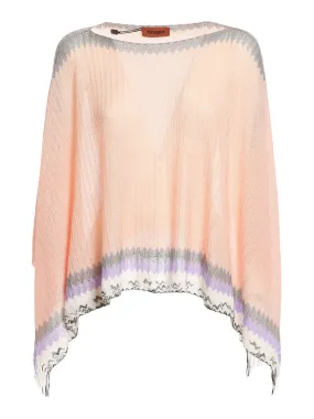 Missoni Draped-Sleeved Knit Poncho Top