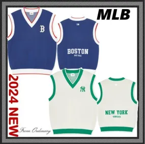 MLB Korea  |Unisex Street Style Logo Vests & Gillets