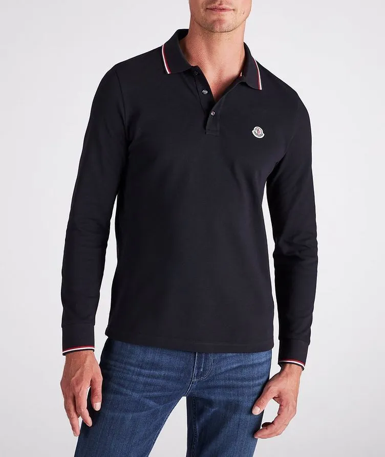 MONCLER  |Button-down Long Sleeves Plain Cotton Logo