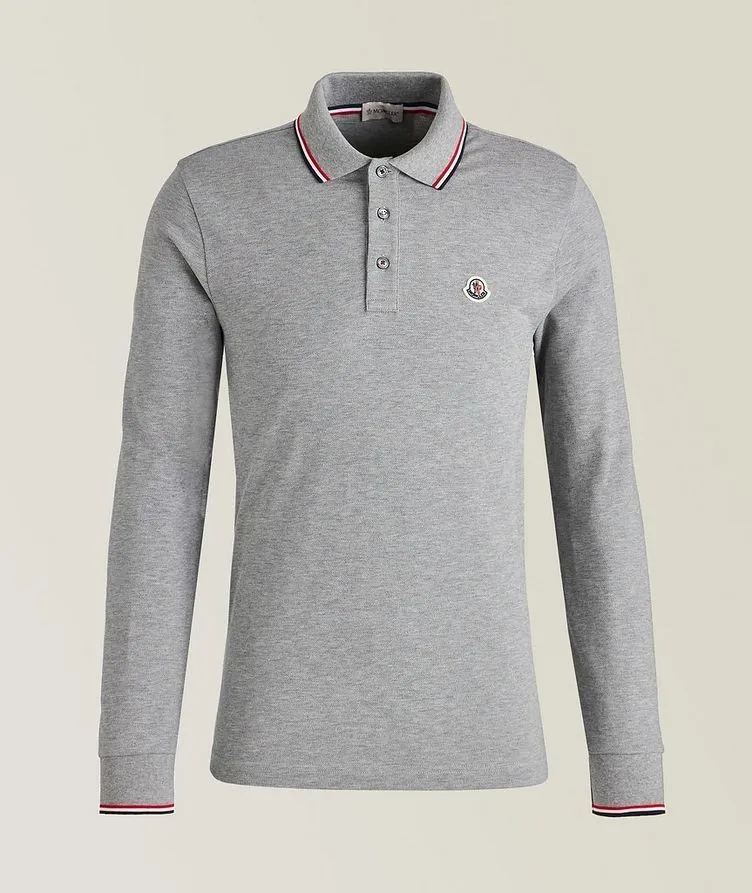 MONCLER  |Button-down Long Sleeves Plain Cotton Logo