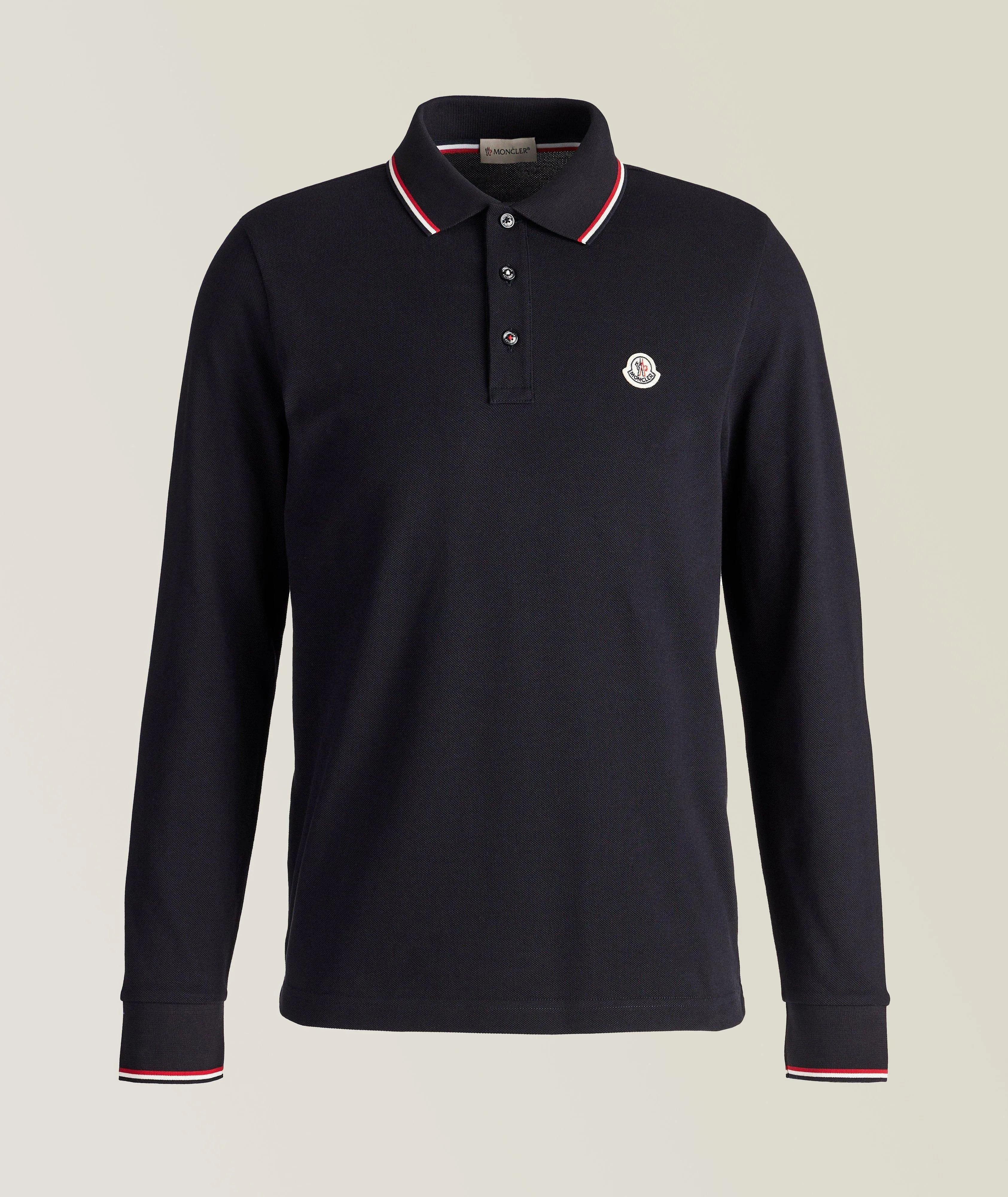 MONCLER  |Button-down Long Sleeves Plain Cotton Logo